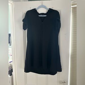 Black Zara v-neck collar dress